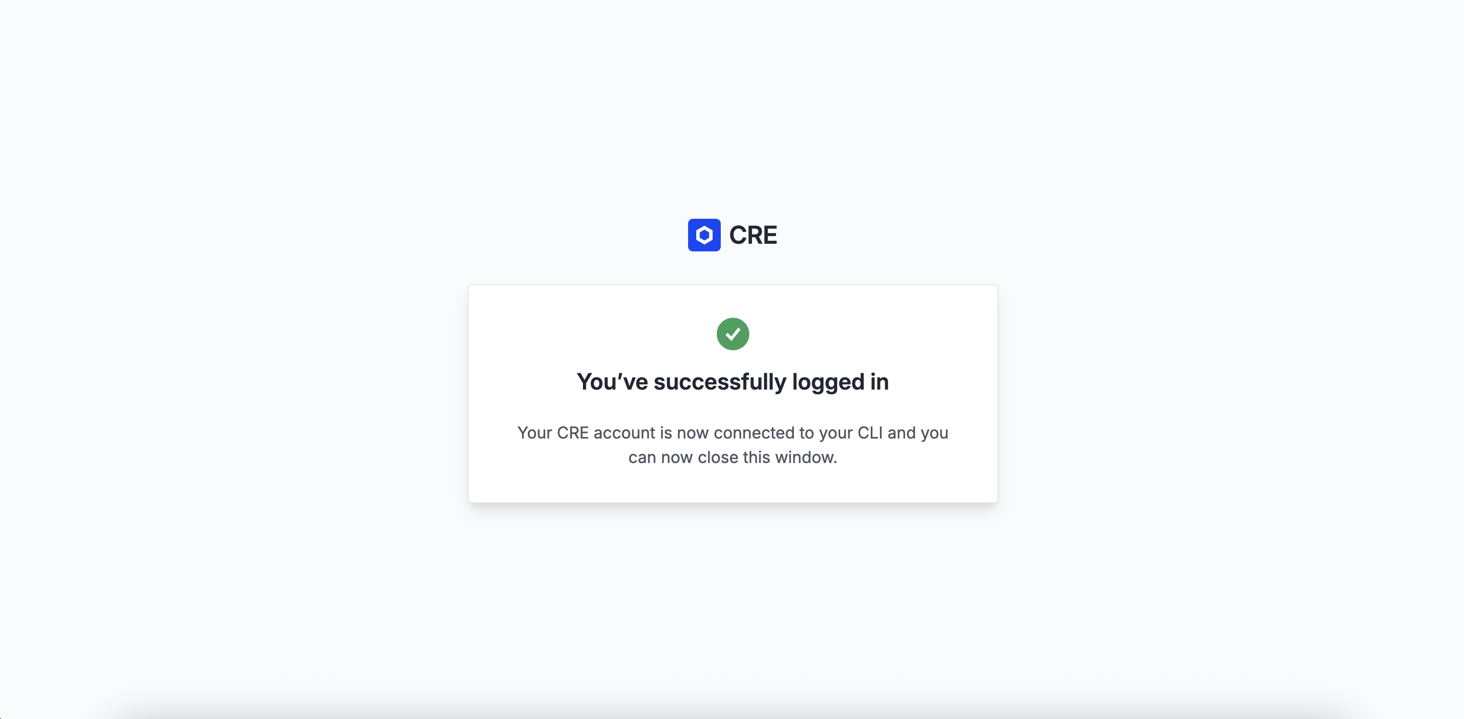 CRE Successful Login