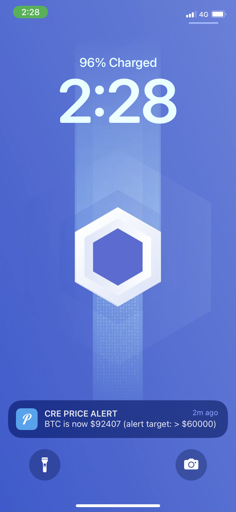 Push notification screenshot